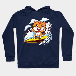 surfing cat Hoodie